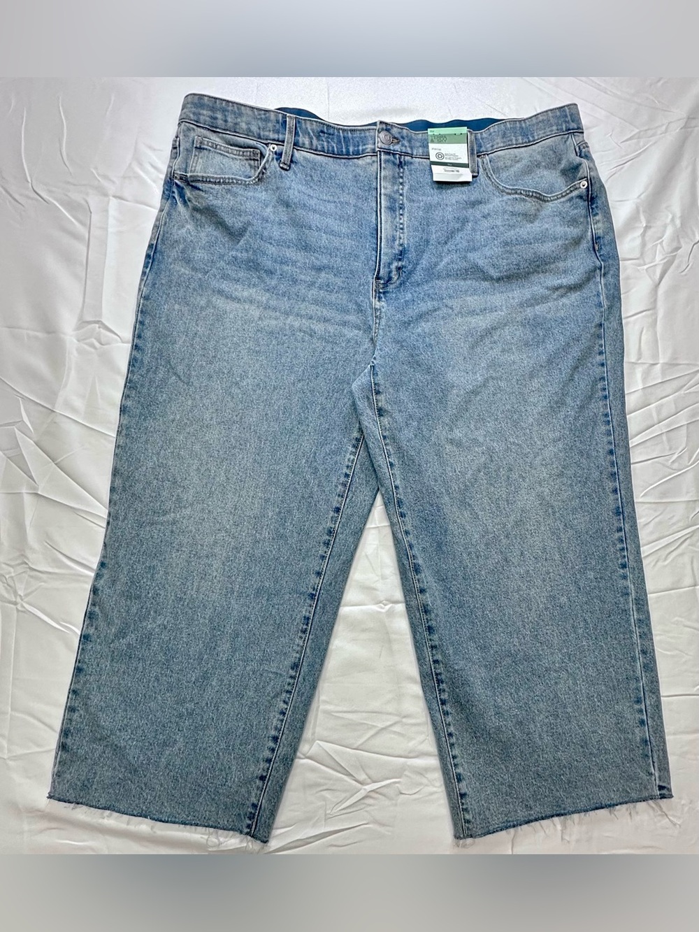 Terra & Sky Light Blue Wide-Leg Crop Jeans